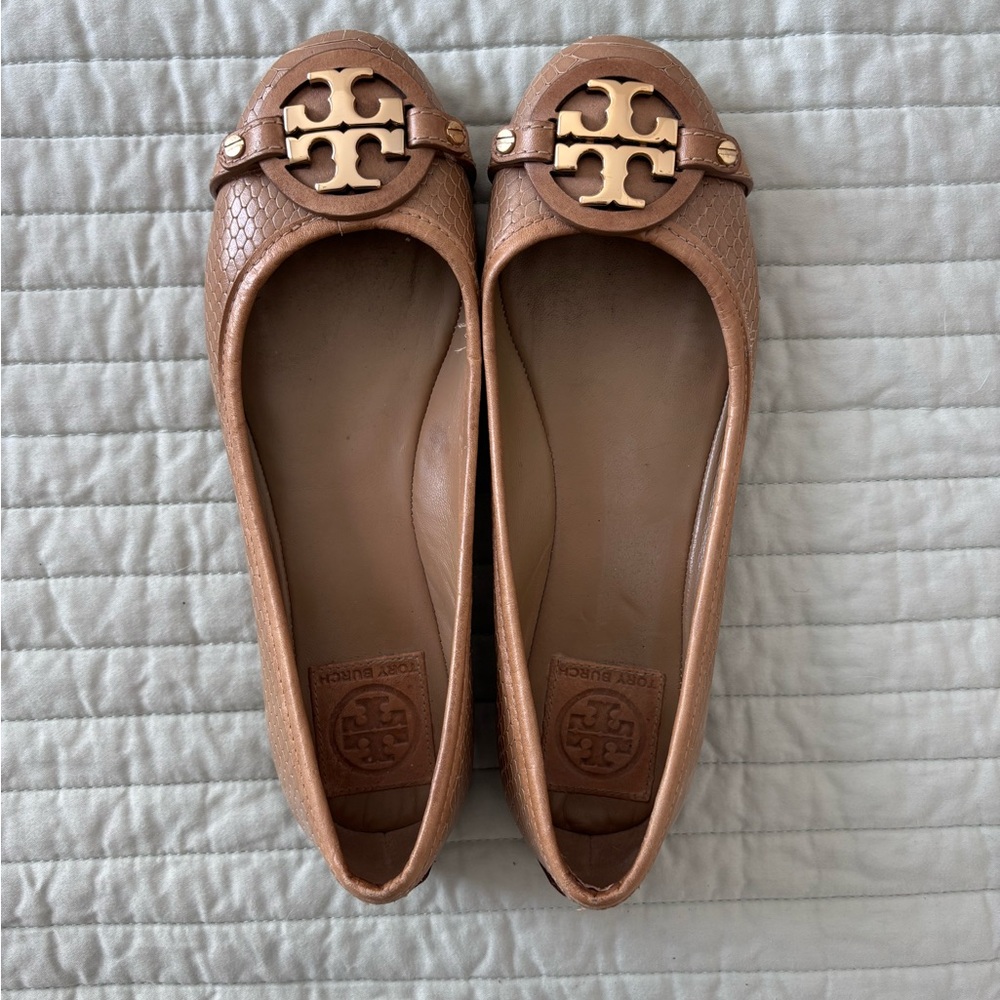 Tory Burch Brown Ballet Flats